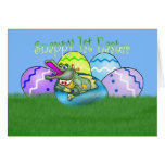 first Easter card, 1st Easter crocodile