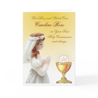 First Holy Communion Greeting Card by terrykoehler