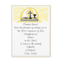 First Holy Communion Invitation Post Card