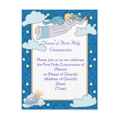 First Holy Communion Invitation Post Cards by christiandesigns