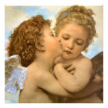 First Kiss by Bouguereau, Vintage Victorian Angels Personalized Announcement