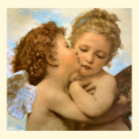 First Kiss by Bouguereau, Vintage Victorian Angels posters