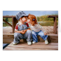 First Kiss Greeting Card cards
