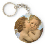 First Kiss, L'Amour et Psyché, Enfants, Bouguereau Key Chains