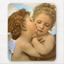 First Kiss, L'Amour et Psyché, Enfants, Bouguereau Mousepads