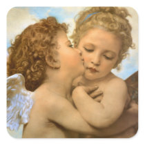 First Kiss, L'Amour et Psyché, Enfants, Bouguereau Stickers