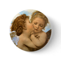First Kiss, L'Aur et Psyché, Enfants, Bouguereau Pinback Buttons
