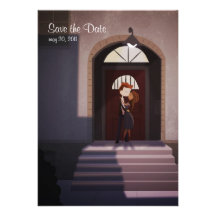 First Kiss - Save the Date Custom Invitation