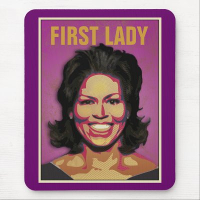 First Lady Michelle Obama Mouse Pads by spacedust