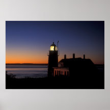 First Light on Quoddy Head Lighthouse Poster