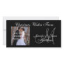 First Married Christmas Monogram PhotoCard Personalized Photo Card