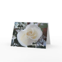 First Mother's Day-for Daughter-White Rose Card