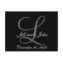 First Name Initial Monogram Save the Date Postcard
