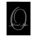 First Names and Last Initial Black and Grey Card