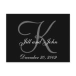 First Names Initial Monogram Save the Date Card Postcard