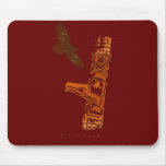 First Nations Haida Eagle & Totem Pole Mousemat Mouse Pads