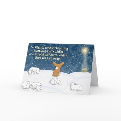 First Noel Corgi Christmas Card by MenagerieMayhem