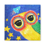 First Owl In Space Fridge Magnets