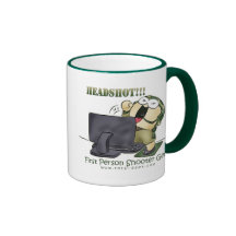 First person shooter geek coffee cup mug