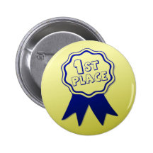 First Place Award Button Pin