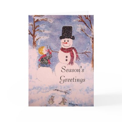 First Snow 1995, Season's Greetings Card by tanyawilsonlund