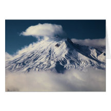 First Snow At Mt. St. Helens Greeting Card