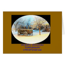 FIRST SNOW, HOBART, OKLAHOMA TOWN SQUARECHRISTM... GREETING CARD