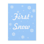 First Snow Snowflakes postcards