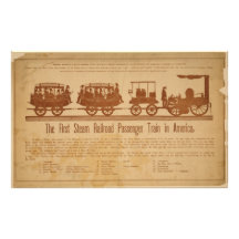 First Steam Railroad Passenger Train In America Art Photo