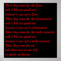 First they came for poster