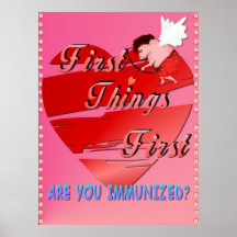 First Things First Valentines  Poster
