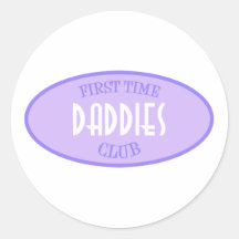 First Time Daddies Club (Purple) Stickers