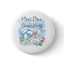 First Time Grandma Baby Boy Button