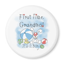 First Time Grandma Baby Boy Refrigerator Magnets