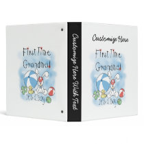 First Time Grandma of Boy Gifts Vinyl Binders