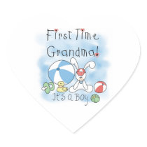 First Time Grandma of Boy Gifts Sticker