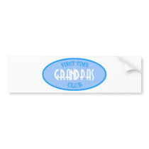 First Time Grandpas Club (Blue) Bumper Sticker