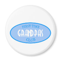First Time Grandpas Club (Blue) Refrigerator Magnets