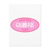 First Time Grandpas Club (Pink) Post Card