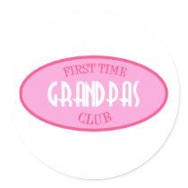 First Time Grandpas Club (Pink) Sticker