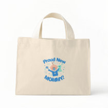 First Time Mom of Baby Boy Striped Bag