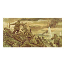First Wave at Omaha by Ken Riley World War II Customized Photo Card