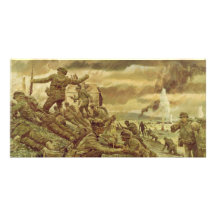 First Wave at Omaha by Ken Riley World War II Customized Photo Card
