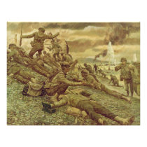 First Wave at Omaha by Ken Riley World War II Photo