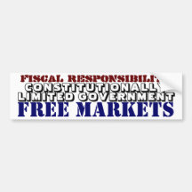 FISCAL RESPONSIBILITY BUMPER STICKERS