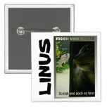 Fisch und Katze Pin Button