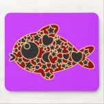 Fish 201009 on bright purple background mouse pad