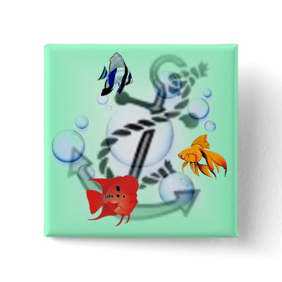 Fish & Anchor Button by MzLisaMichelle