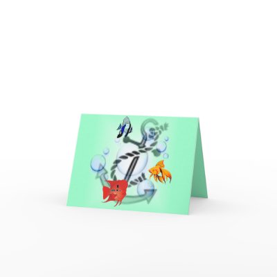 Fish & Anchor Note Card by MzLisaMichelle