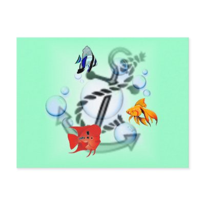 Fish & Anchor Postcard by MzLisaMichelle